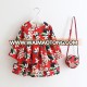 2018 new children's printed dress autumn and winter girls and girls long-sleeved thick cotton dress